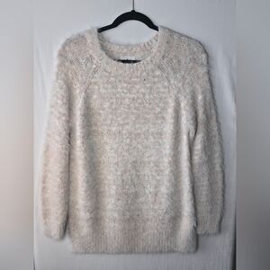 Lou & Grey Soft Speckled Eyelash Knit Sweater - Cozycore Neutral Cream Small